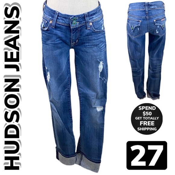 hudson ginny crop straight with cuff